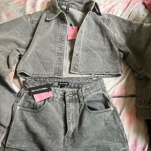 Grey Jean jacket and jeans